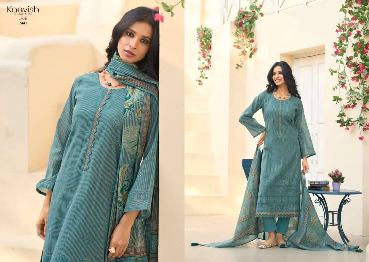 ROSE By KAAVISH 2441 To 2446 Series Stylish Beautiful Colourful PURE MUL CHANDERI Dresses At Wholesale Price